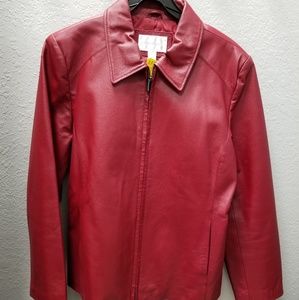 Worthingron red leather jacket